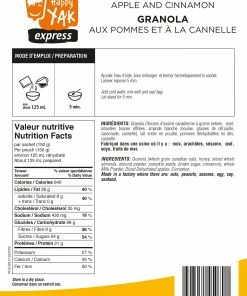 Food & Food Storage HAPPY YAK GRANOLA APPLE AND CINNAMON