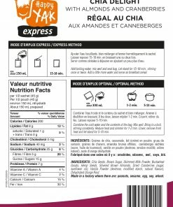 Happy Yak Chia Delight With Almonds And Cranberries