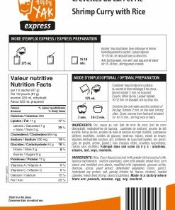 HAPPY YAK SHRIMP CURRY WITH RICE