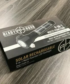 Ready Hour 9-in-1 LED Emergency Solar Rechargeable Flashlight 9 Ready Hour 9-in-1 LED Emergency Solar Rechargeable Flashlight