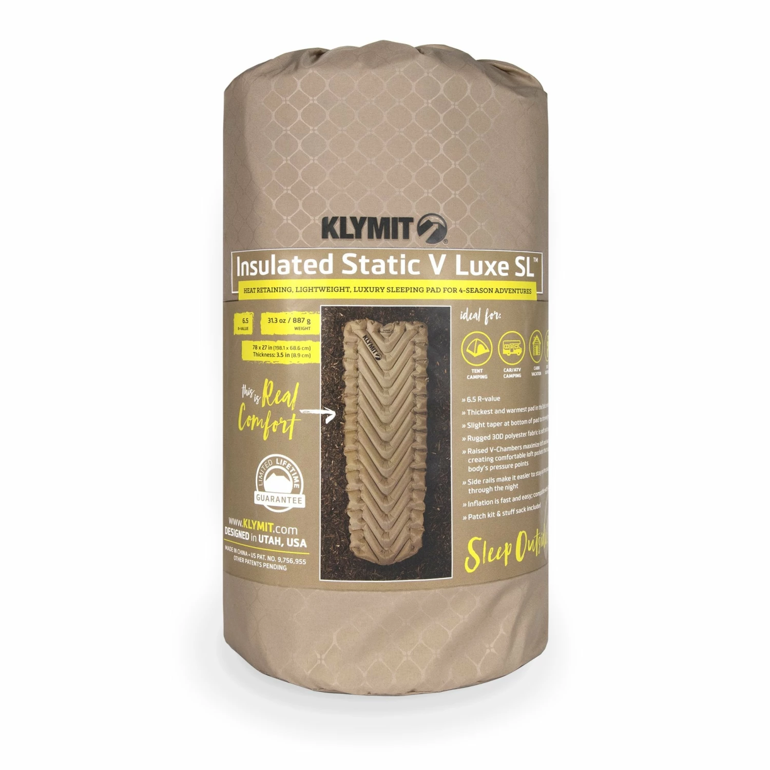 Klymit Insulated Static V Luxe SL Sleeping Pad 4 Klymit Insulated Static V Luxe SL Sleeping Pad