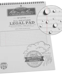Rite In The Rain Weatherproof Legal Pad, 8.5 In. X 11 In.