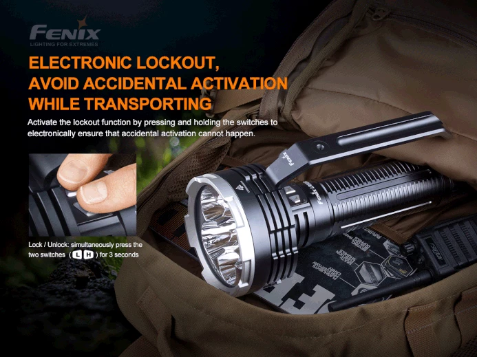 Flashlights Fenix LR80R 18000 Lumen Rechargeable Searchlight 12 Flashlights Fenix LR80R 18000 Lumen Rechargeable Searchlight