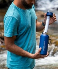 LifeStraw Go Stainless Steel Filter Bottle 24oz Water