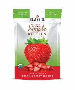ReadyWise Simple Kitchen Organic Freeze-Dried Strawberries - 6 Pack Food & Food Storage