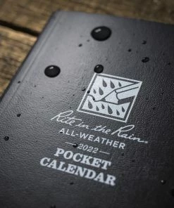 Rite In The Rain Weatherproof Black 2022 Pocket Calendar- 3.5" X 5.5"