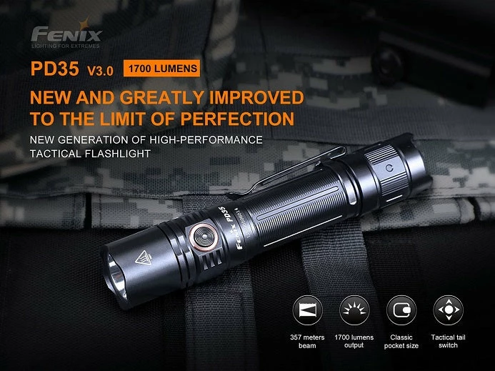 FENIX PD35 V3.0 1700 LUMENS RECHARGEABLE FLASHLIGHT 3 FENIX PD35 V3.0 1700 LUMENS RECHARGEABLE FLASHLIGHT