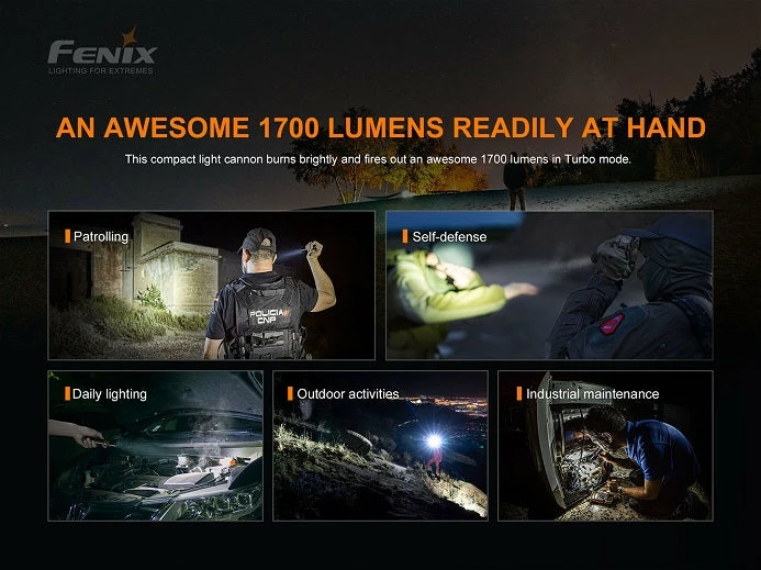 FENIX PD35 V3.0 1700 LUMENS RECHARGEABLE FLASHLIGHT 6 FENIX PD35 V3.0 1700 LUMENS RECHARGEABLE FLASHLIGHT