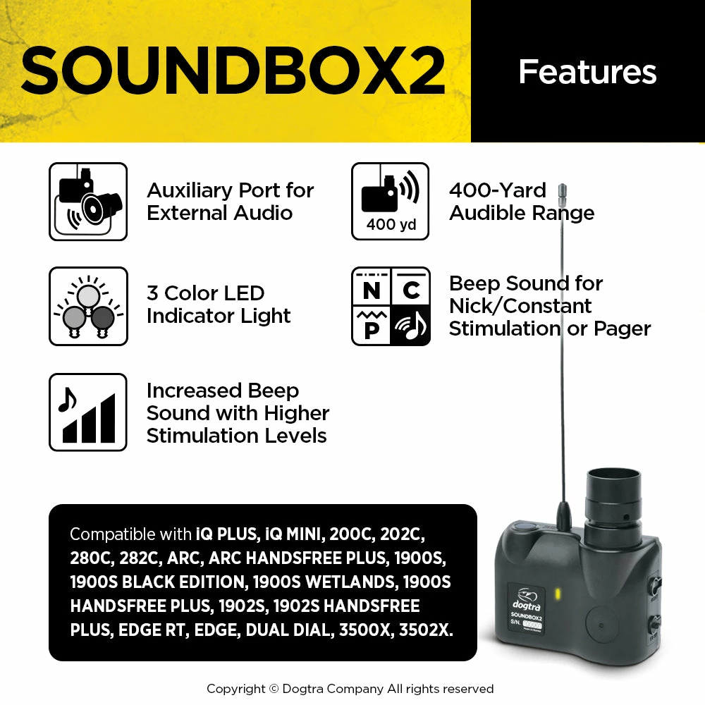 DOGTRA SOUND BOX 2 Dogs 3 DOGTRA SOUND BOX 2 Dogs
