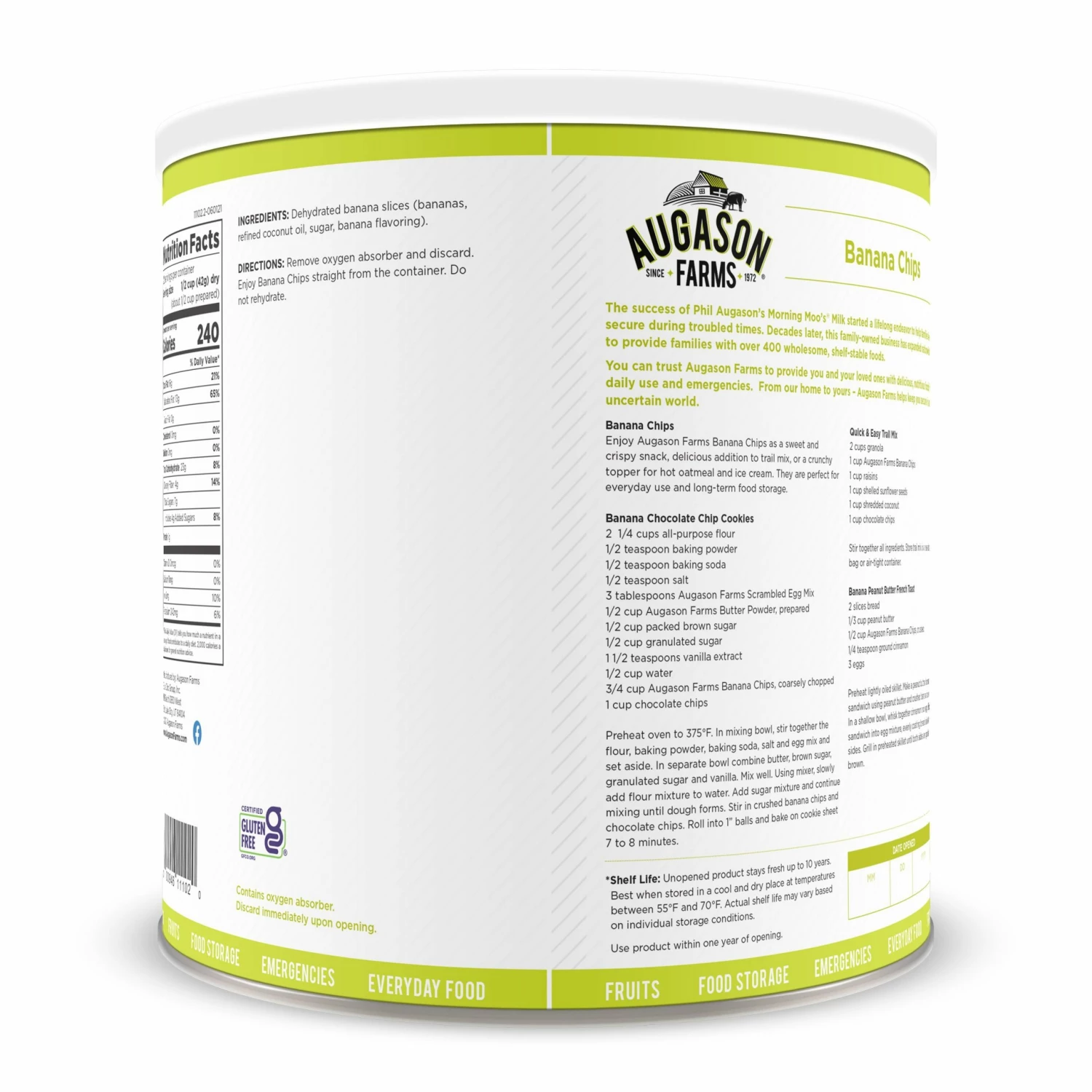 Augason Farms Banana Chips 2 Augason Farms Banana Chips