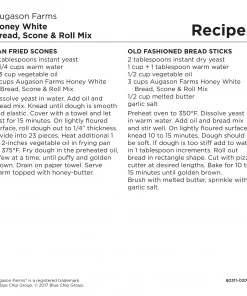 Augason Farms Honey White Bread, Scone & Roll Mix
