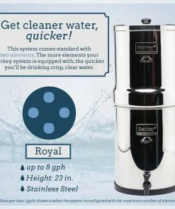 Royal Berkey Water Filter (3.25 Gal) With 4 Filters