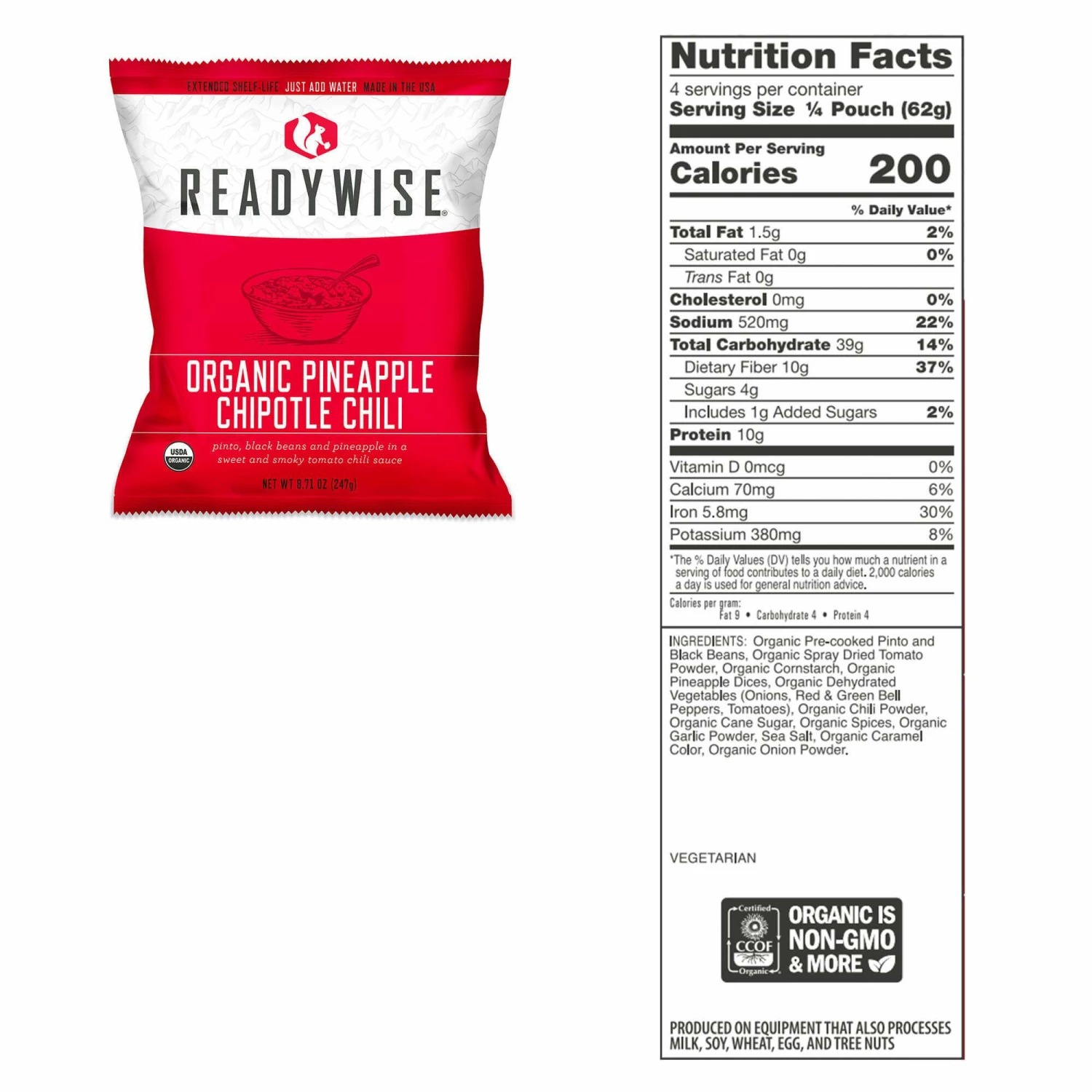 ReadyWise Organic Bucket - 90 Servings Food & Food Storage 3 ReadyWise Organic Bucket - 90 Servings Food & Food Storage