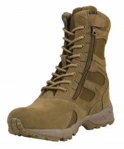 Rothco Forced Entry 8" Deployment Boots With Side Zipper - Coyote Brown