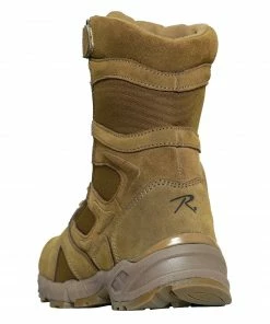 Rothco Forced Entry 8" Deployment Boots With Side Zipper - Coyote Brown