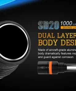 FENIX SD20 1000 LUMENS DIVE LIGHT Flashlights