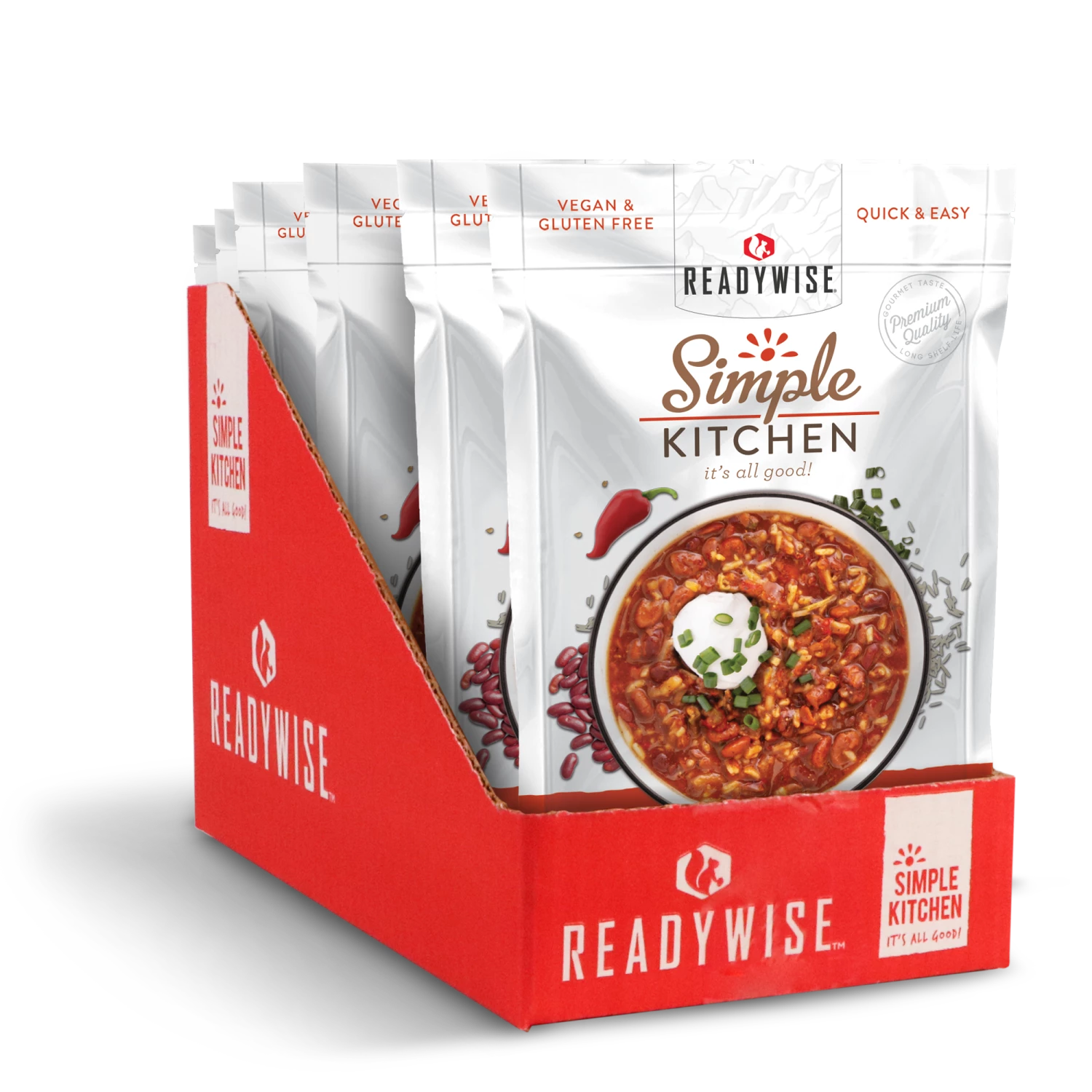 ReadyWise Food & Food Storage Simple Kitchen Hearty Veggie Chili Soup - 6 Pack 1 ReadyWise Food & Food Storage Simple Kitchen Hearty Veggie Chili Soup - 6 Pack