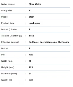 Water Katadyn Hiker Pro Transparent