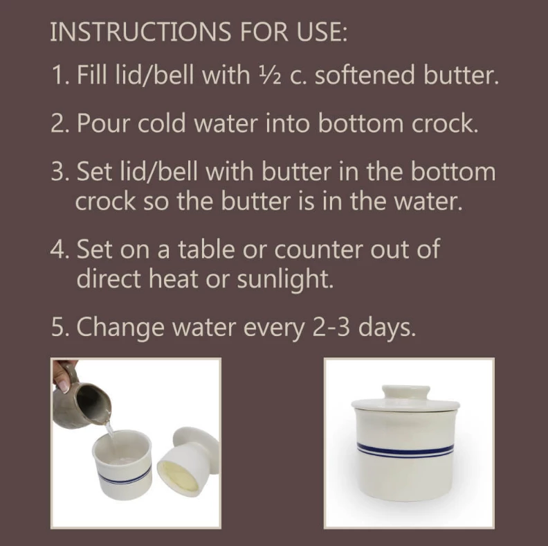 Roots & Harvest Butter Keeper Crock Food & Food Storage 4 Roots & Harvest Butter Keeper Crock Food & Food Storage