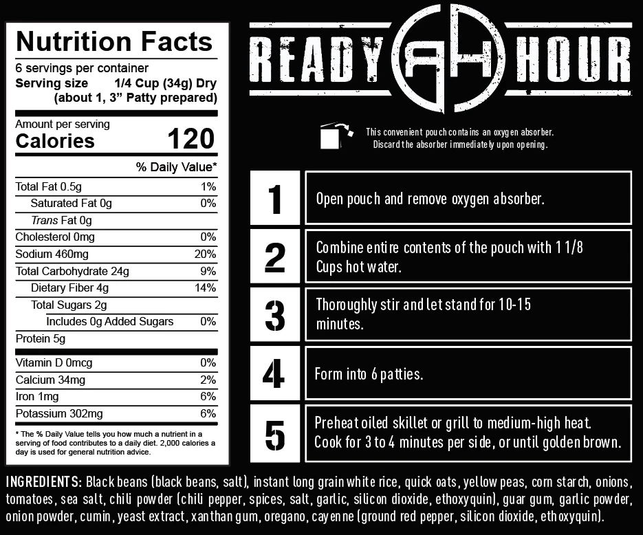 Ready Hour Black Burger Mix Case Pack 4 Ready Hour Black Burger Mix Case Pack