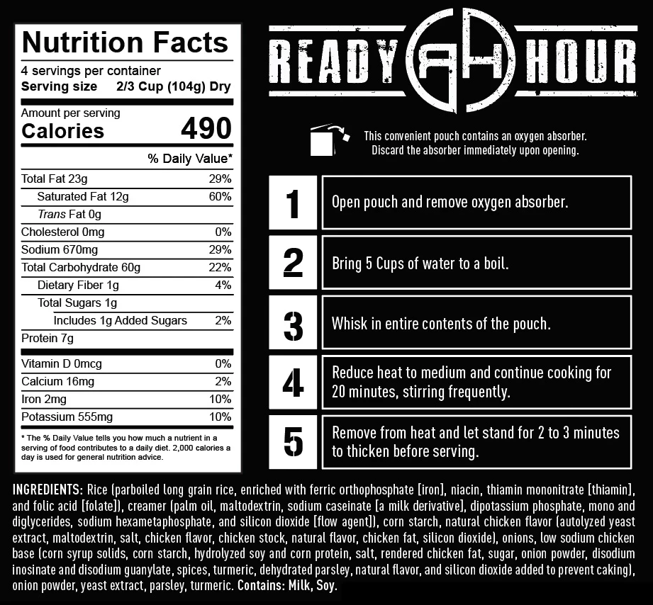 Ready Hour Gluten Free Food Kit 120 Serving Entrees 19 Ready Hour Gluten Free Food Kit 120 Serving Entrees