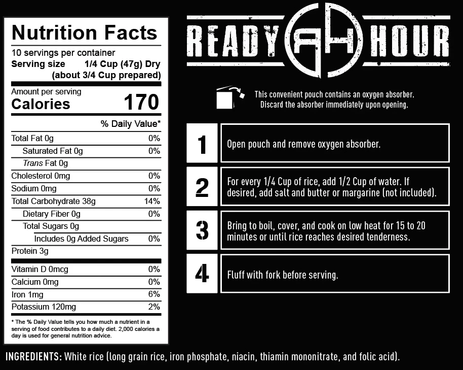 Ready Hour Gluten Free Food Kit 120 Serving Entrees 16 Ready Hour Gluten Free Food Kit 120 Serving Entrees