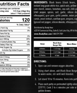 Ready Hour Black Bean Burger #10 Can