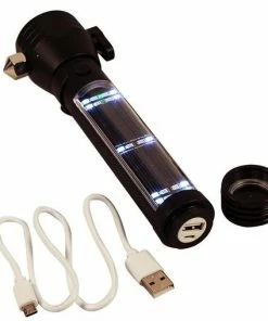 Ready Hour 9-in-1 LED Emergency Solar Rechargeable Flashlight