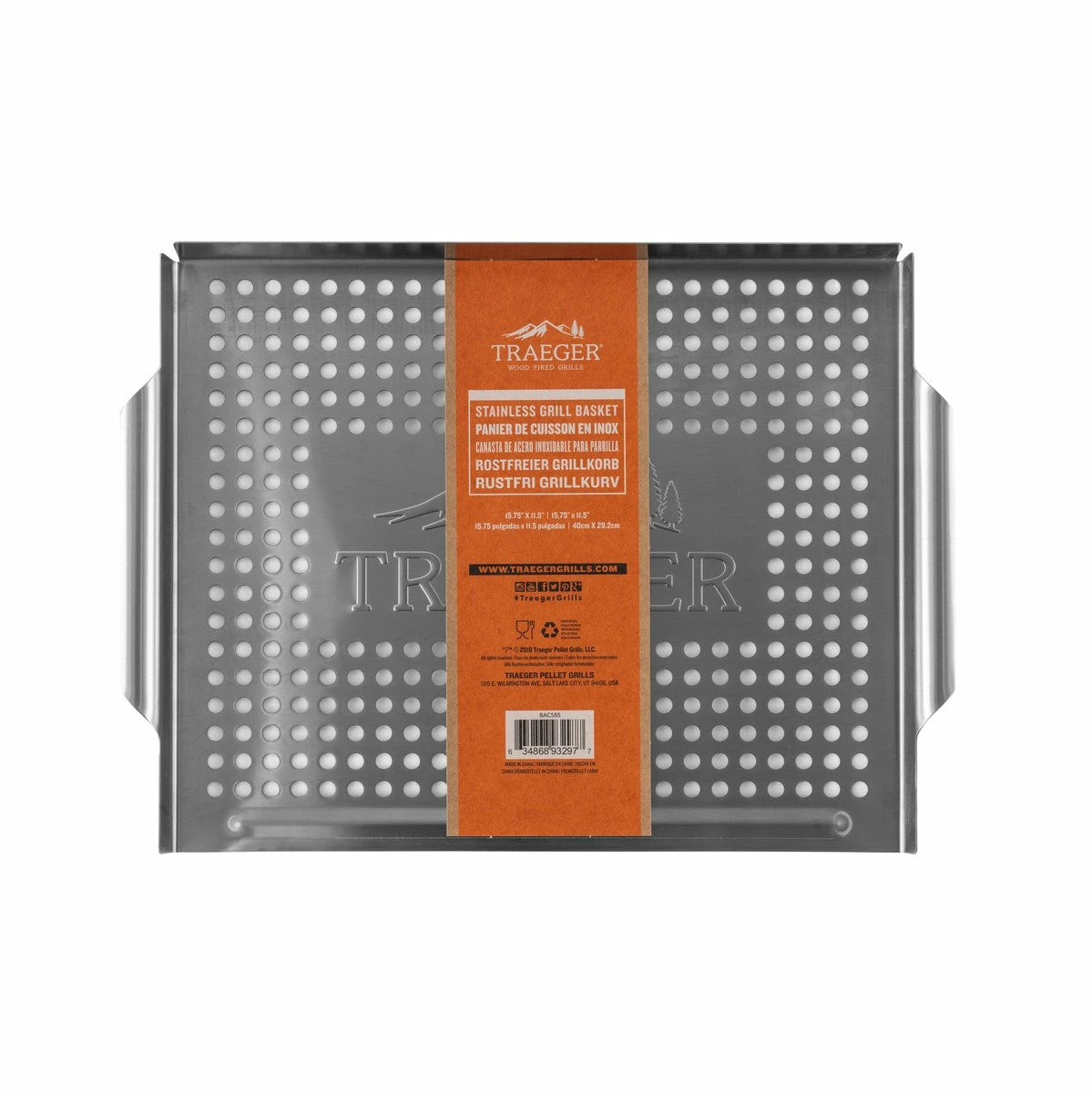 TRAEGER STAINLESS GRILL BASKET 1 TRAEGER STAINLESS GRILL BASKET