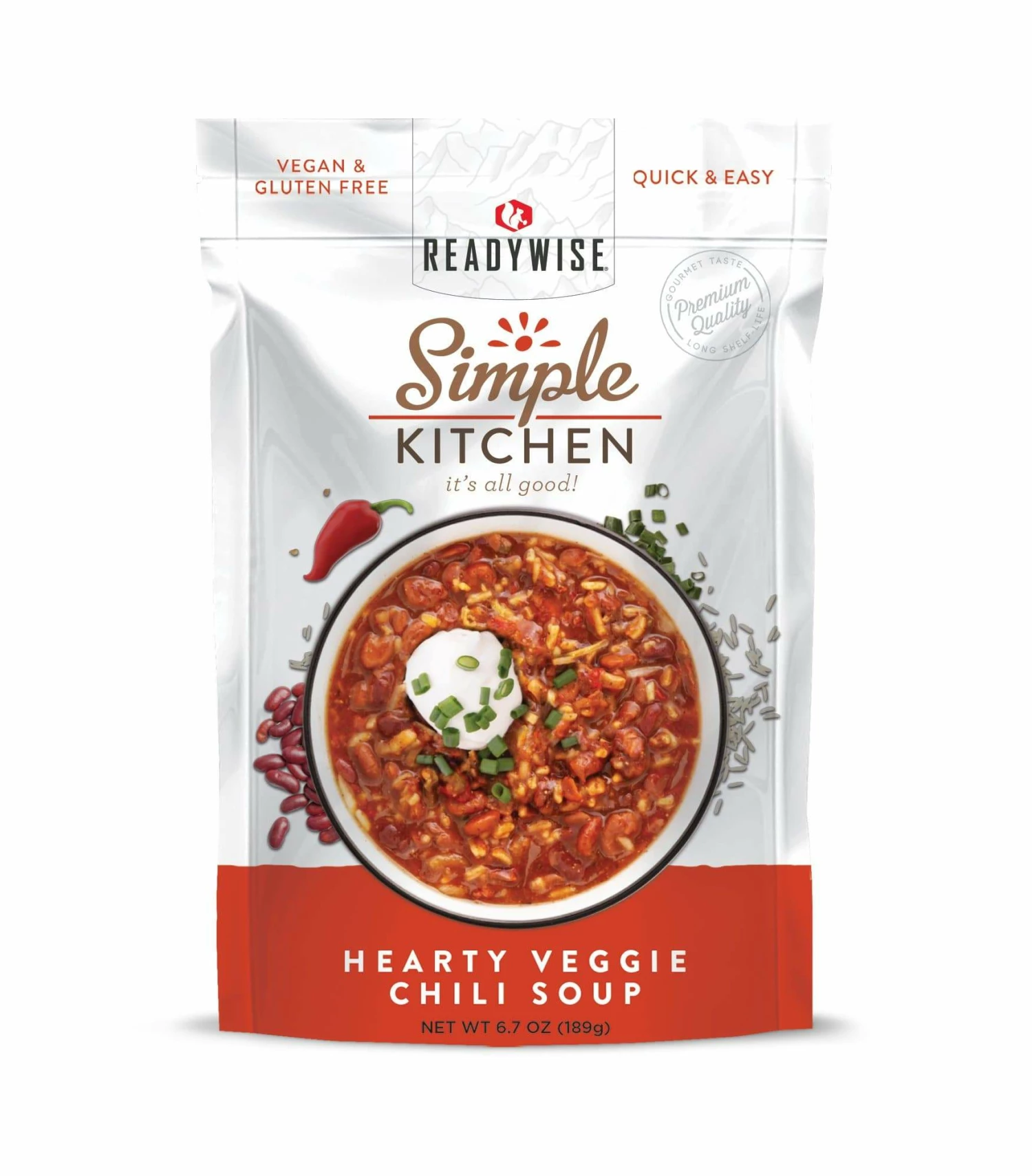 ReadyWise Food & Food Storage Simple Kitchen Hearty Veggie Chili Soup - 6 Pack 2 ReadyWise Food & Food Storage Simple Kitchen Hearty Veggie Chili Soup - 6 Pack