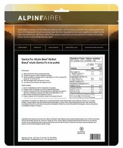 AlpineAire Santa Fe Beef Skillet Backpacking Meals