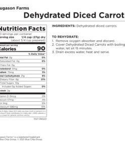 Augason Farms Dehydrated Diced Carrots Food & Food Storage