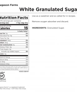 Augason Farms White Granulated Sugar 4-Gallon Pail Food & Food Storage