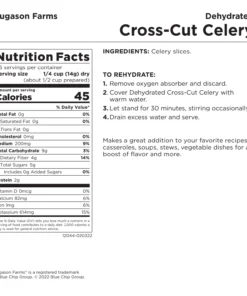 Augason Farms Dehydrated Cross Cut Celery Food & Food Storage