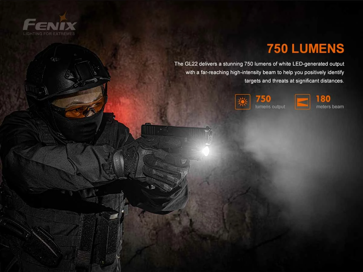 FENIX GL22 750 LUMENS TAC LIGHT WITH RED LASER SIGHT - 750 LUMENS Flashlights 4 FENIX GL22 750 LUMENS TAC LIGHT WITH RED LASER SIGHT - 750 LUMENS Flashlights