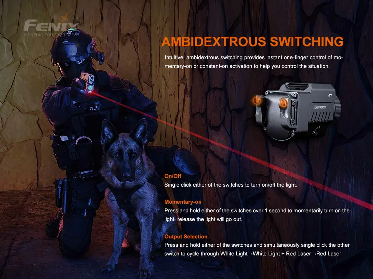 FENIX GL22 750 LUMENS TAC LIGHT WITH RED LASER SIGHT - 750 LUMENS Flashlights 13 FENIX GL22 750 LUMENS TAC LIGHT WITH RED LASER SIGHT - 750 LUMENS Flashlights