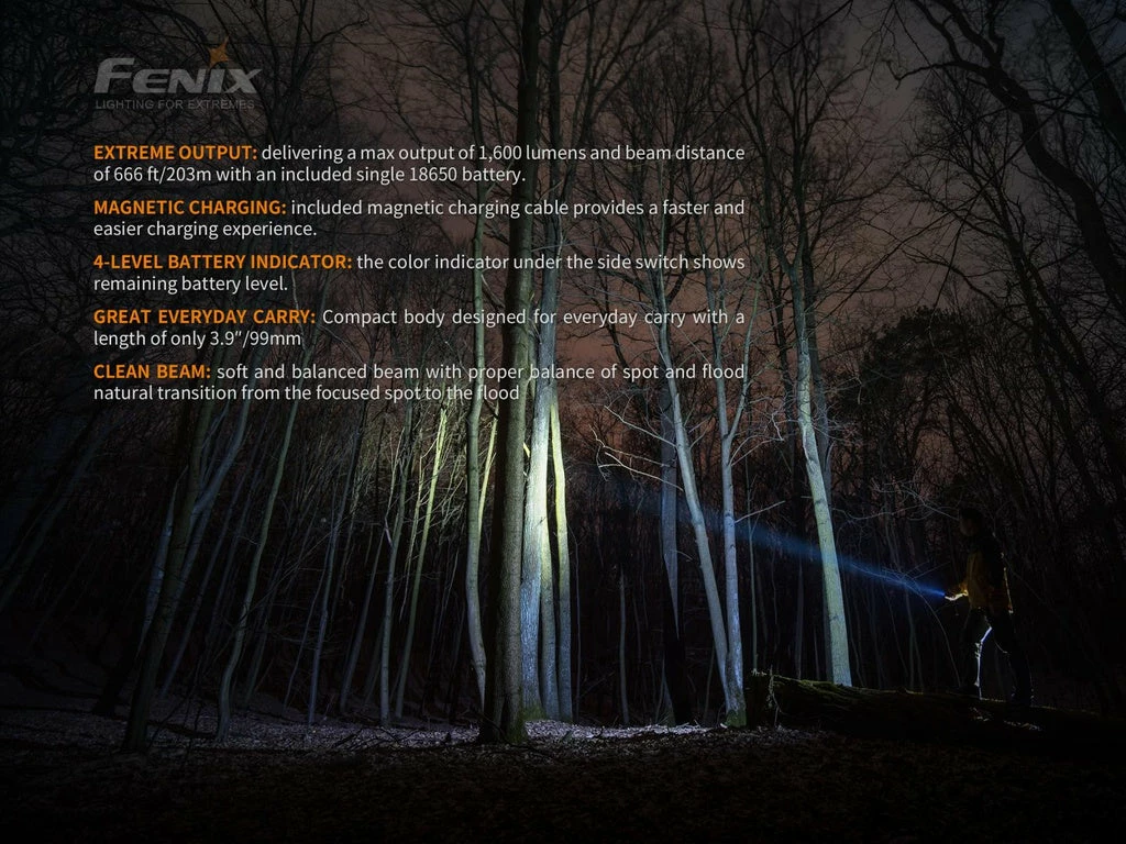 Fenix E30R 1600 Lumens Extreme Output Compact Rechargeable Flashlight 10 Fenix E30R 1600 Lumens Extreme Output Compact Rechargeable Flashlight