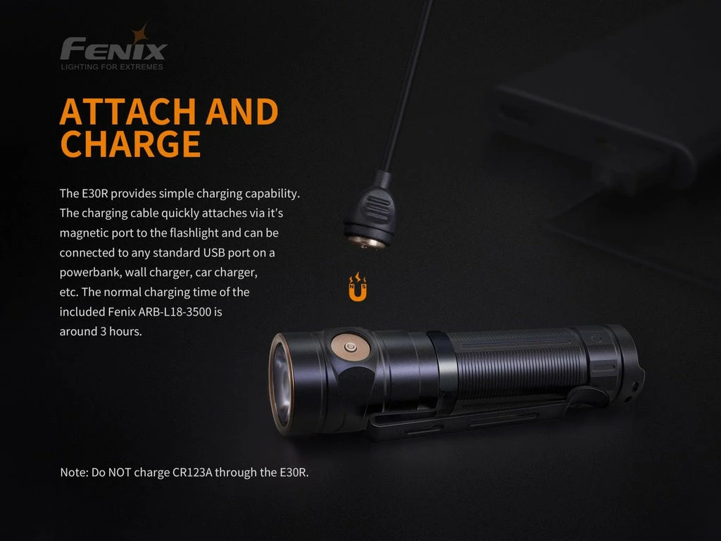 Fenix E30R 1600 Lumens Extreme Output Compact Rechargeable Flashlight 8 Fenix E30R 1600 Lumens Extreme Output Compact Rechargeable Flashlight