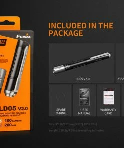 FENIX LD05V2.0 100 LUMENS PENLIGHT WITH UV LIGHT Flashlights