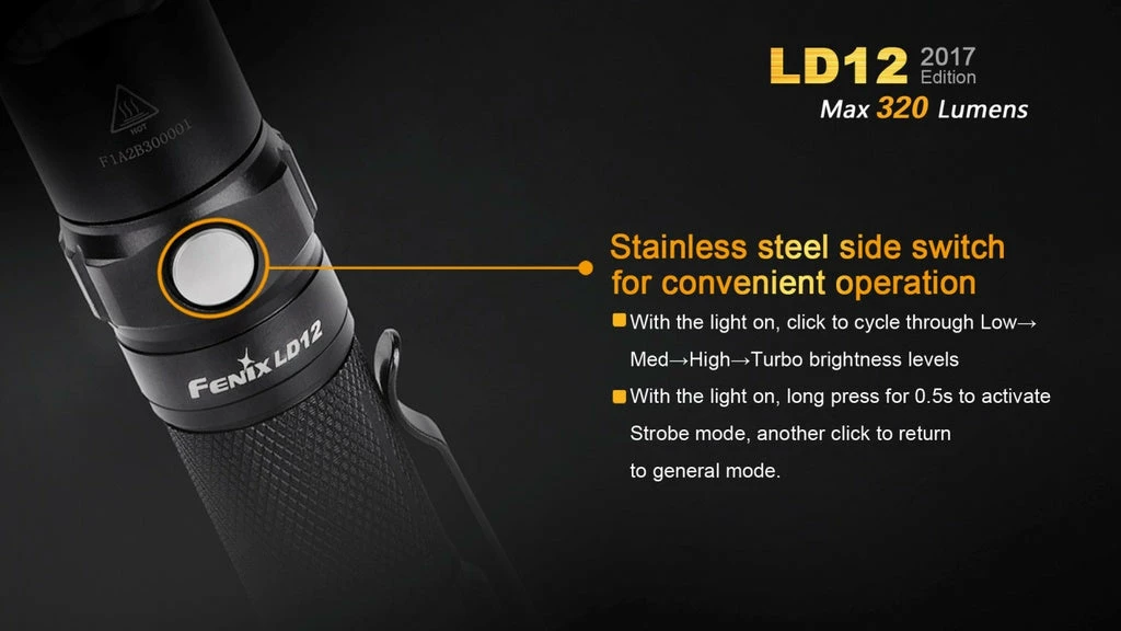 FENIX LD12 320 LUMENS EDC POCKET FLASHLIGHT Flashlights 8 FENIX LD12 320 LUMENS EDC POCKET FLASHLIGHT Flashlights