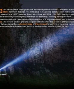 FENIX TK75 2018 FLASHLIGHT - 5100 LUMENS