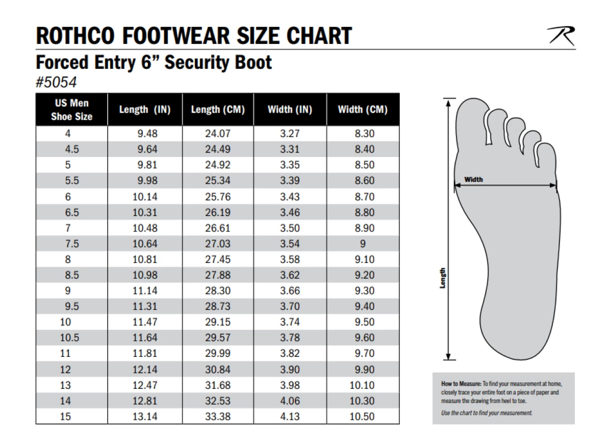 Rothco Forced Entry Security Boot / 6'' 5 Rothco Forced Entry Security Boot / 6''