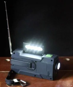 Ready Hour Hand-Crank AM/FM Emergency Radio & Solar Flashlight