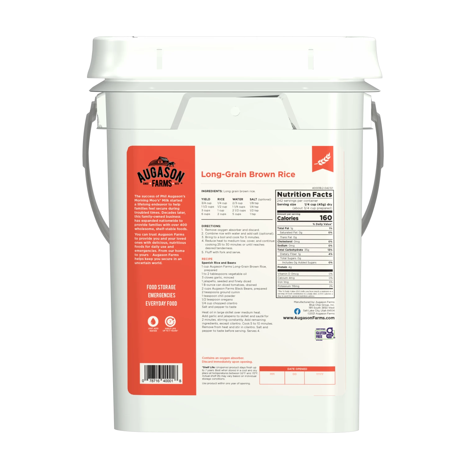 Food & Food Storage Augason Farms Long Grain Brown Rice 2 Food & Food Storage Augason Farms Long Grain Brown Rice