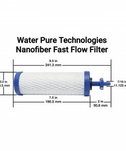 WaterPure Technologies Gravity Flow - Water Filter Fits Berkey/Propur
