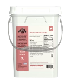 Augason Farms White Granulated Sugar 4-Gallon Pail Food & Food Storage