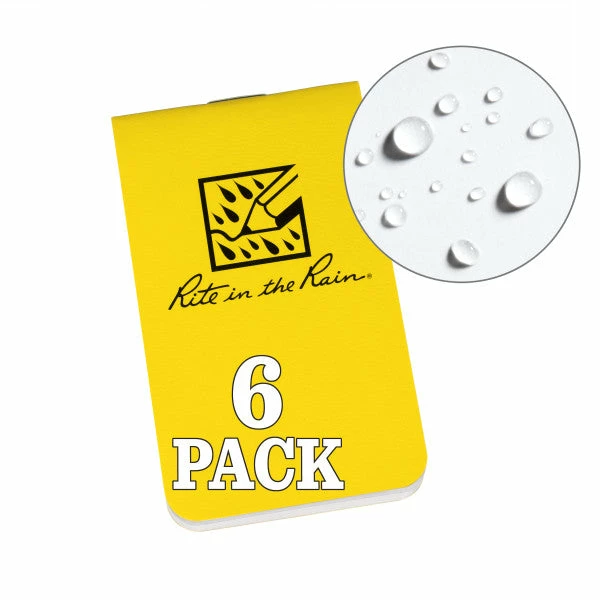 Waterproof Notebooks Rite In The Rain Weatherproof On The Go Wallet Notebook 6 Pack 4 Waterproof Notebooks Rite In The Rain Weatherproof On The Go Wallet Notebook 6 Pack
