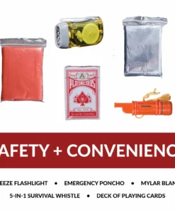 Food & Food Storage ReadyWise 64 Piece Survival Backpack- Red