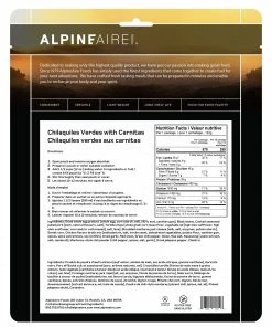 Backpacking Meals AlpineAire Chilaquiles Verdes With Carnitas