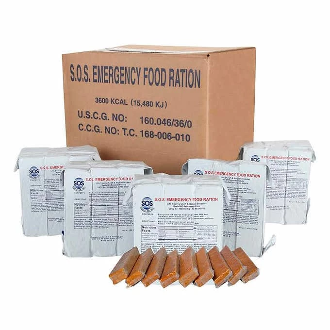 SOS Food Lab Inc SOS Emergency Ration Bar Case 20 Rations - 3600 Kcal 1 SOS Food Lab Inc SOS Emergency Ration Bar Case 20 Rations - 3600 Kcal